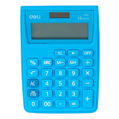 

Калькулятор Deli E1122/BLUE, 12-разрядный, синий, E1122/BLUE
