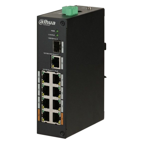 фото Коммутатор dahua dh-pfs3110-8et-96 8x100mb 1g 1sfp 6poe+ 96w неуправляемый