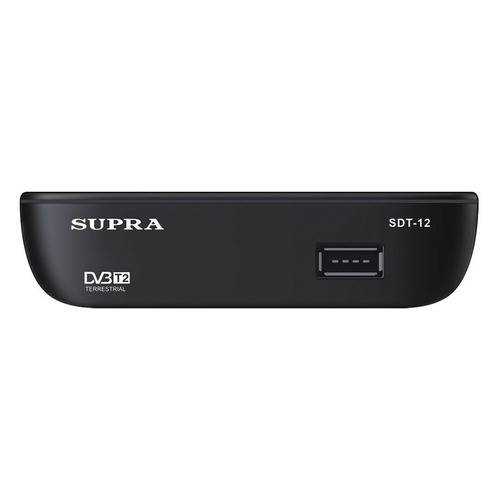 фото Ресивер dvb-t2 supra sdt-12, черный