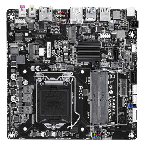 фото Материнская плата gigabyte ga-h310tn-r2, lga 1151v2, intel h310, mini-itx, ret