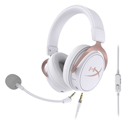 

Гарнитура игровая HYPERX Cloud Mix Rose Gold, для ПК и игровых консолей, накладные, bluetooth, белый / бронзовый [hx-hscam-rg/ww]