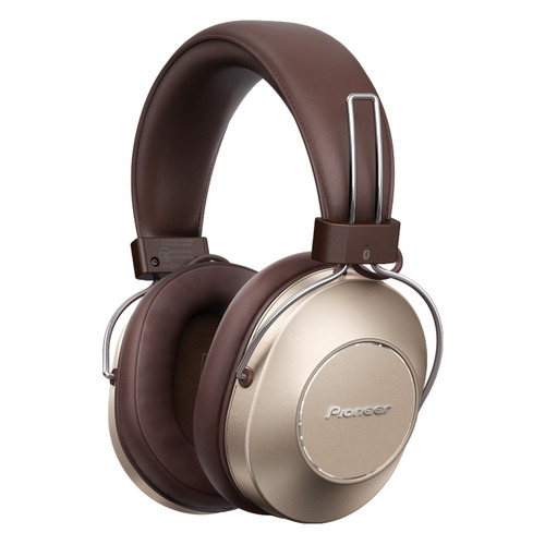 Наушники с микрофоном PIONEER SE-MS9BN-G, 3.5 мм/Bluetooth, мониторные, золотистый