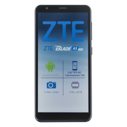 фото Смартфон zte blade a5 2019 32gb, синий