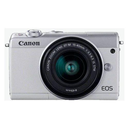 фото Фотоаппарат canon eos m100 kit ( 15-45 is stm), белый/ серебристый [2211c012]
