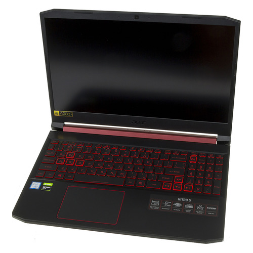 фото Ноутбук acer nitro 5 an515-54-782y, 15.6", ips, intel core i7 9750h 2.6ггц, 8гб, 512гб ssd, nvidia geforce gtx 1050 - 3072 мб, linux, nh.q5aer.01u, черный