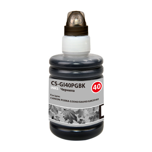 

Чернила Cactus CS-GI40PGBK, для Canon, 140мл, черный, CS-GI40PGBK