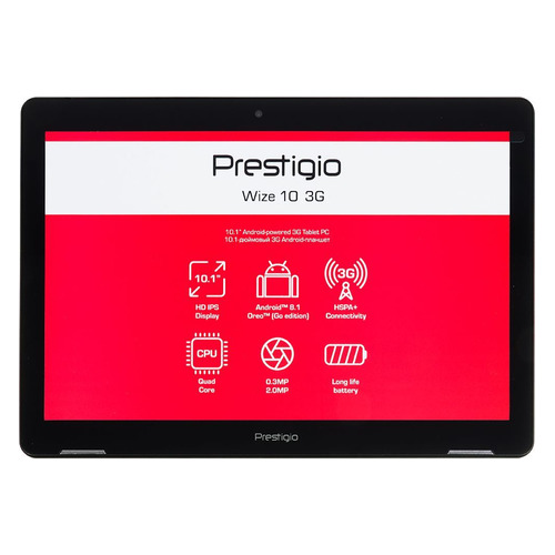 фото Планшет prestigio wize 10 3g, 1gb, 8gb, 3g, android 8.1 черный