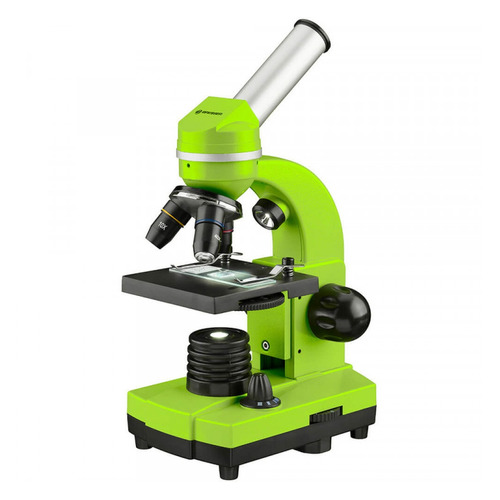 фото Микроскоп bresser junior biolux sel монокуляр 40-1600x на 3 объектива зеленый