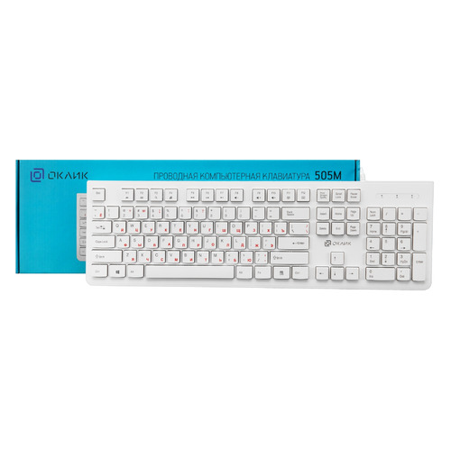 

Клавиатура Oklick 505M, USB, белый [1196547], 505M