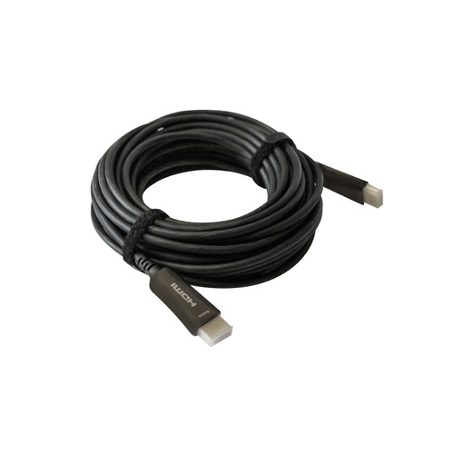 фото Кабель аудио-видео digma hdmi 2.0 aoc, hdmi (m) - hdmi (m) , ver 2.0, 10м, gold черный [bhp aoc 2.0-10]