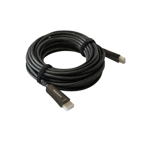 фото Кабель аудио-видео digma hdmi 2.0 aoc, hdmi (m) - hdmi (m) , ver 2.0, 20м, gold черный [bhp aoc 2.0-20]