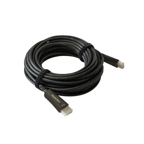 фото Кабель аудио-видео digma hdmi 2.0 aoc, hdmi (m) - hdmi (m) , ver 2.0, 30м, gold черный [bhp aoc 2.0-30]