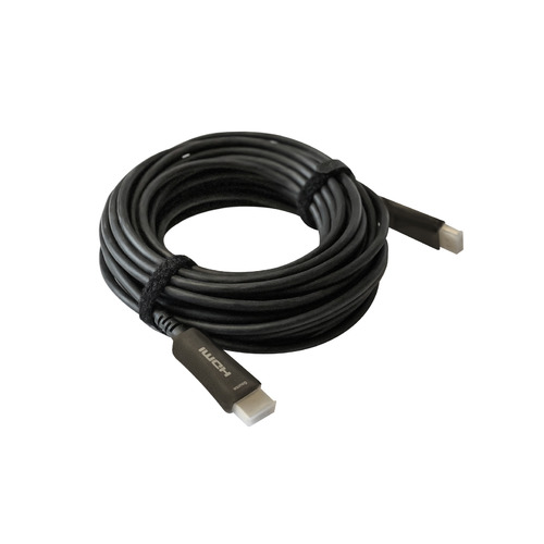 фото Кабель аудио-видео digma hdmi 2.0 aoc, hdmi (m) - hdmi (m) , ver 2.0, 50м, gold черный [bhp aoc 2.0-50]