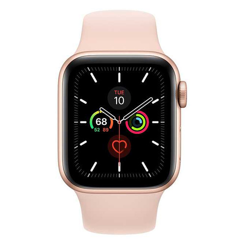 фото Смарт-часы apple watch series 5 44мм, золотистый / розовое золото [mwve2^/a]