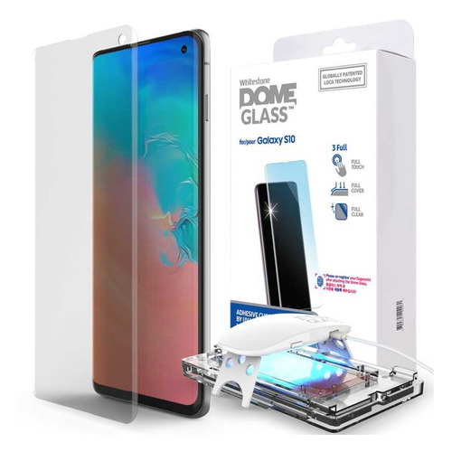 

Защитное стекло для экрана SAMSUNG DomeGlass для Samsung Galaxy S10, антиблик, прозрачная, 1 шт [f-s10-b2c]
