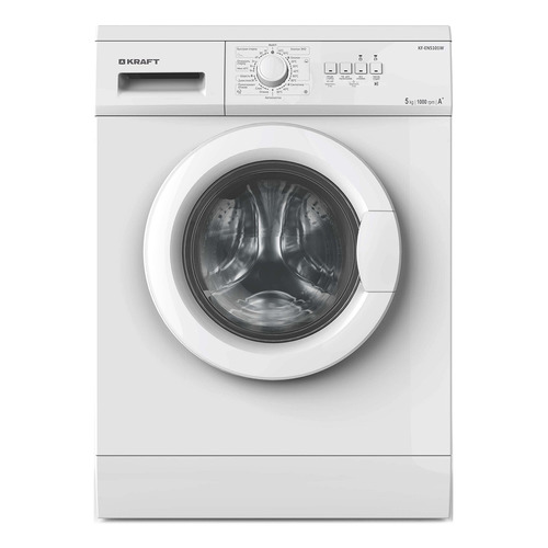 

Стиральная машина KRAFT KF-EN 5101 W, фронтальная, 5кг, 1000об/мин, Белый