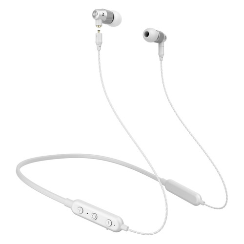 Наушники с микрофоном MUSICDEALER S BT, 3.5 мм/Bluetooth, вкладыши, серебристый/белый [zmdh-ss-bt]