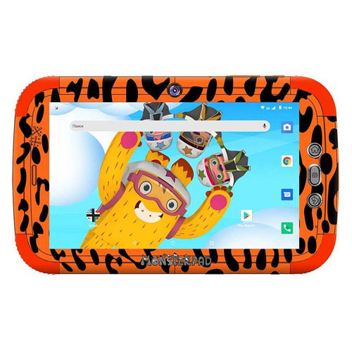 фото Детский планшет turbo turbokids monsterpad 2 16gb, wi-fi, 3g, android 8.1, оранжевый [pt00020520]