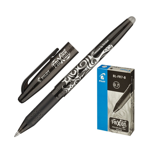 

Ручка гелев. Pilot Frixion BL-FR-7-B черный d=0.35мм черные в компл.:ластик сменный стержень 1стерж. 12 шт./кор., BL-FR-7-B