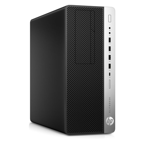 фото Компьютер hp elitedesk 800 g5, intel core i5 9500, ddr4 8гб, 256гб(ssd), intel uhd graphics 630, dvd-rw, cr, windows 10 professional, черный [7pe88ea]