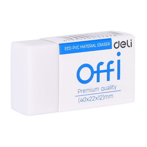 

Упаковка ластиков Deli Offi EH03010, 40x22x12мм , ПВХ, белый 30 шт./кор., EH03010