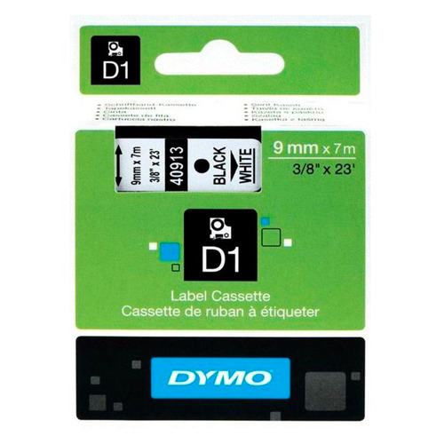 

Картридж DYMO D1, черный / белый / 9мм, черный шрифт, белый фон, 7м ( S0720680, D1