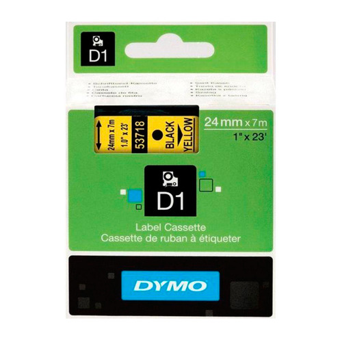

Картридж DYMO D1, черный / желтый / 24мм, черный шрифт, желтый фон, 7м ( S0720980, D1