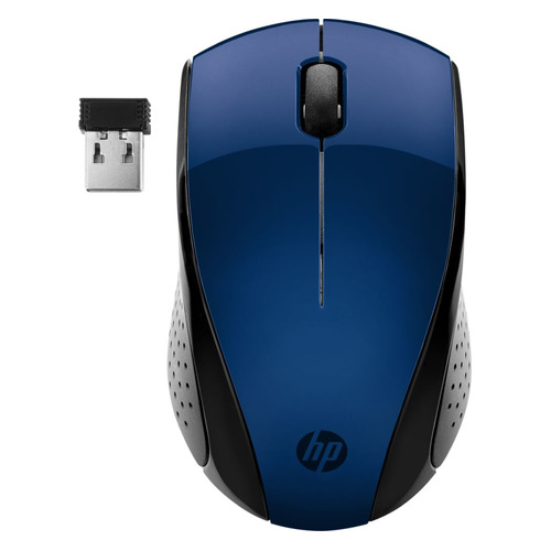 фото Мышь hp wireless 220, оптическая, беспроводная, usb, синий [7kx11aa]