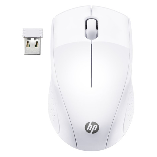 фото Мышь hp wireless 220, оптическая, беспроводная, usb, белый [7kx12aa]