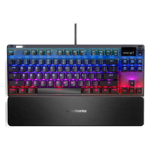 Клавиатура SteelSeries Apex Pro TKL RU, USB, c подставкой для запястий, черный [64734]