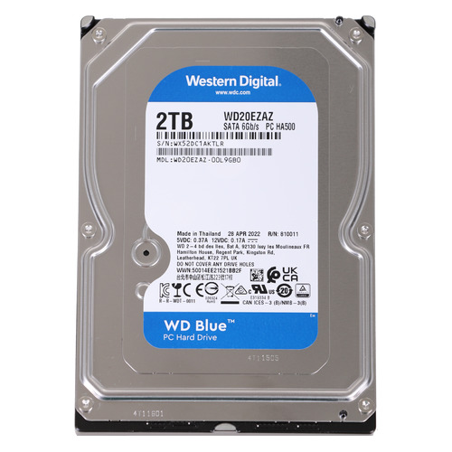 фото Жесткий диск wd blue wd20ezaz, 2тб, hdd, sata iii, 3.5"