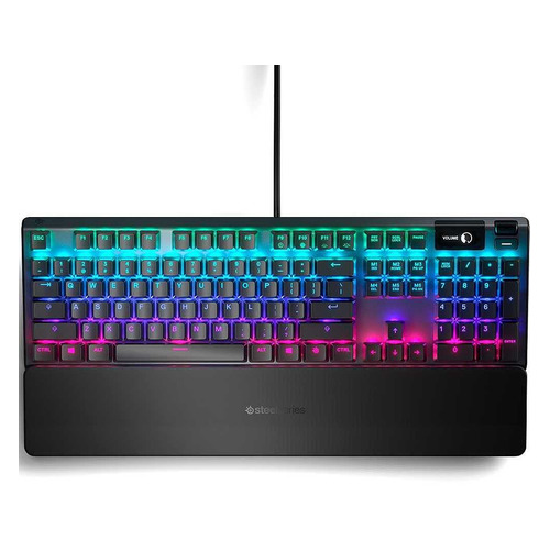 

Клавиатура SteelSeries Apex 5 US, USB, c подставкой для запястий, черный [64532], Apex 5 US