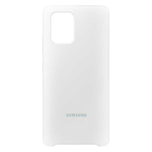 фото Чехол (клип-кейс) samsung silicone cover, для samsung galaxy s10 lite, белый [ef-pg770twegru]