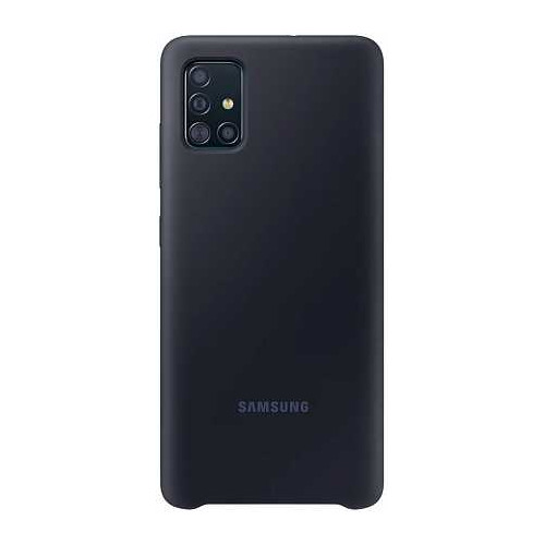 фото Чехол (клип-кейс) samsung silicone cover, для samsung galaxy a51, черный [ef-pa515tbegru]