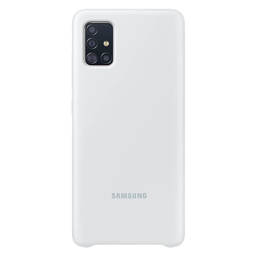 фото Чехол (клип-кейс) samsung silicone cover, для samsung galaxy a51, белый [ef-pa515twegru]