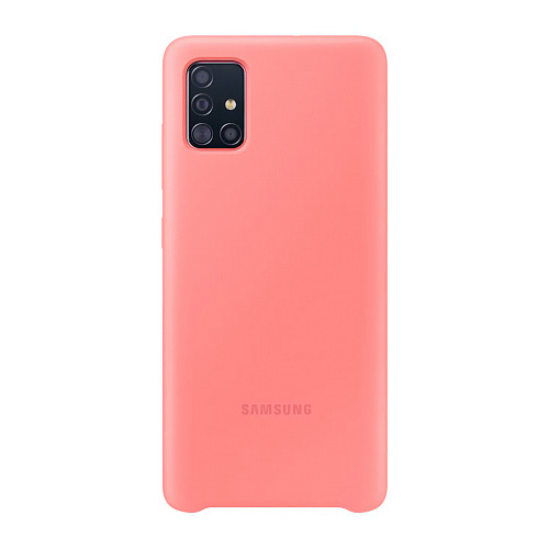 

Чехол (клип-кейс) SAMSUNG Silicone Cover, для Samsung Galaxy A51, розовый [ef-pa515tpegru], Silicone Cover