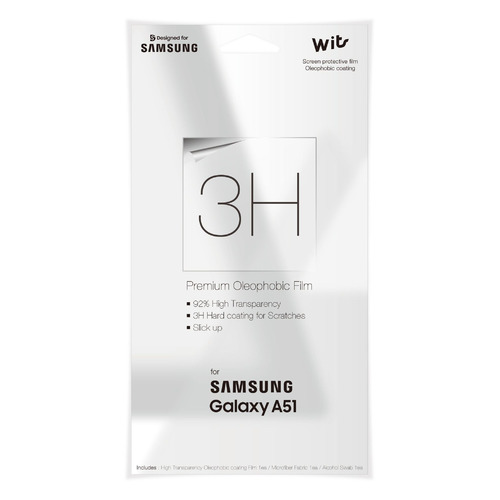 

Защитная пленка для экрана Samsung WITS для Samsung Galaxy A51 прозрачная, 1 шт [gp-tfa515wsatr], WITS