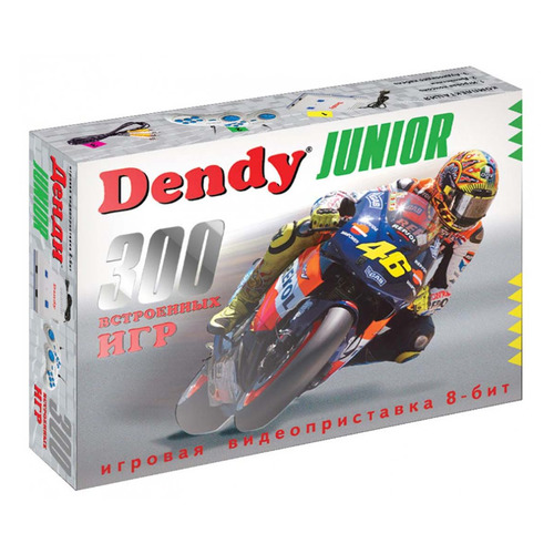 фото Игровая консоль dendy junior 300 игр, черный