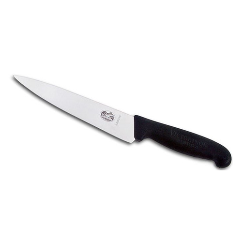 

Нож кухонный Victorinox Fibrox, разделочный, 150мм, заточка прямая, стальной, черный [5.2003.15], Fibrox