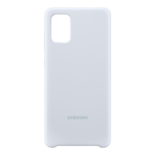 фото Чехол (клип-кейс) samsung silicone cover, для samsung galaxy a71, серебристый [ef-pa715tsegru]