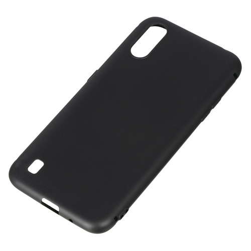 Чехол (клип-кейс) BORASCO для Samsung Galaxy A01, черный [38528]