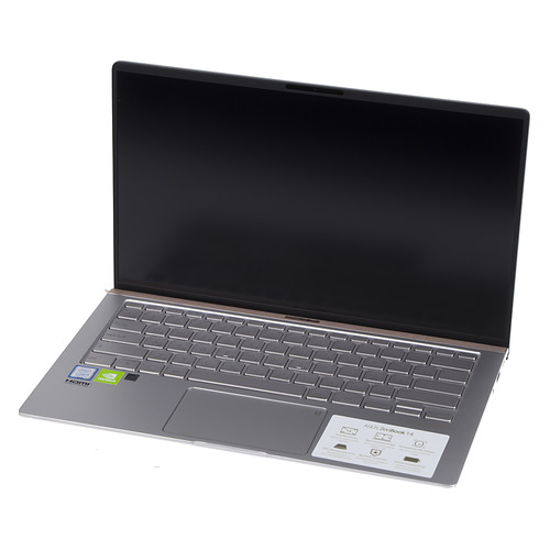 фото Ноутбук asus zenbook ux433fn-a5358t, 14", intel core i5 8265u 1.6ггц, 8гб, 512гб ssd, nvidia geforce mx150 - 2048 мб, windows 10, 90nb0jq4-m12590, серебристый