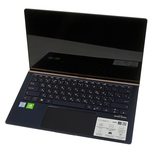 фото Ноутбук asus zenbook ux434fl-a6006t, 14", ips, intel core i5 8265u 1.6ггц, 8гб, 512гб ssd, nvidia geforce mx250 - 2048 мб, windows 10, 90nb0mp1-m03400, синий