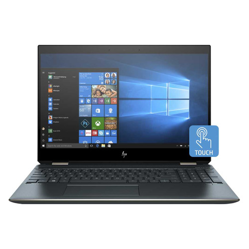 

Ноутбук-трансформер HP Spectre x360 15-df1002ur, 15.6", IPS, Intel Core i7 9750H 2.6ГГц, 16Гб, 1000Гб SSD, nVidia GeForce GTX 1650 - 4096 Мб, Windows 10, 9QZ45EA, синий