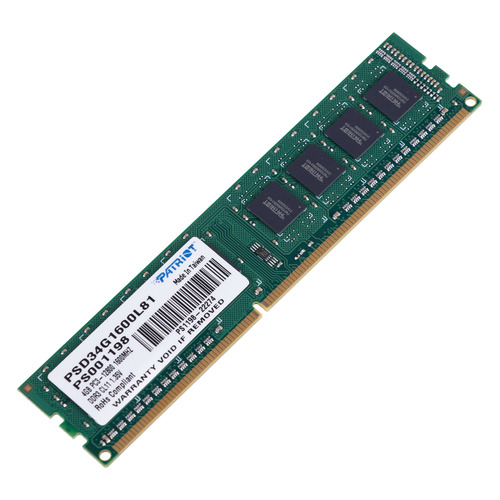 фото Модуль памяти patriot signature psd34g1600l81 ddr3l - 4гб 1600, dimm, ret