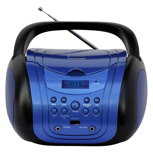 

Аудиомагнитола TELEFUNKEN TF-CSRP3499B, синий и черный