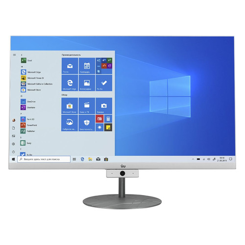 фото Моноблок iru office j2333, 23.8", amd ryzen 3 3200g, 8гб, 240гб ssd, amd radeon vega 8, windows 10 professional, белый [1212484]