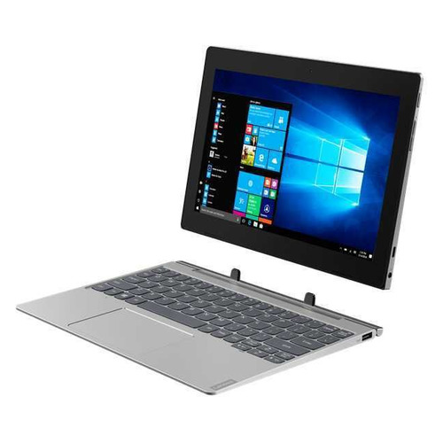 фото Планшет-трансформер lenovo ideapad d330-10igm, 4gb, 64gb, windows 10 серебристый [81h300kpru]