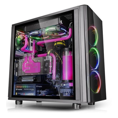 

Корпус ATX THERMALTAKE View 31 TG RGB, Midi-Tower, без БП, черный [ca-1h8-00m1wn-01], View 31 TG RGB