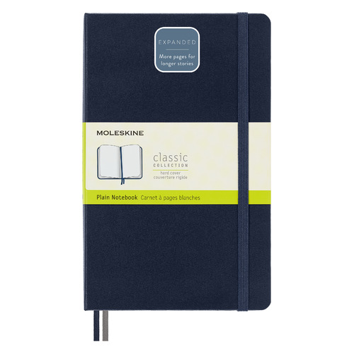 

Блокнот MOLESKINE Classic Expended, 400стр, без разлиновки, твердая обложка, синий сапфир [qp062expb20]